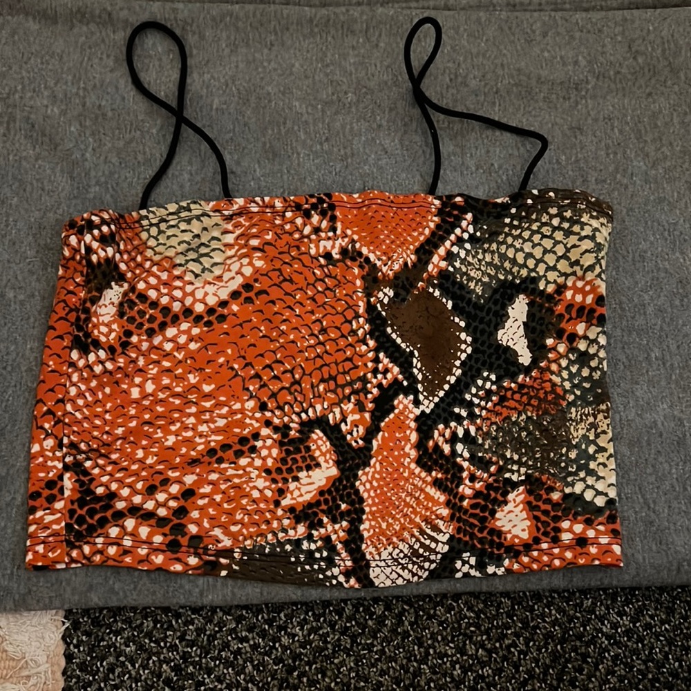 Snake skin print cami
